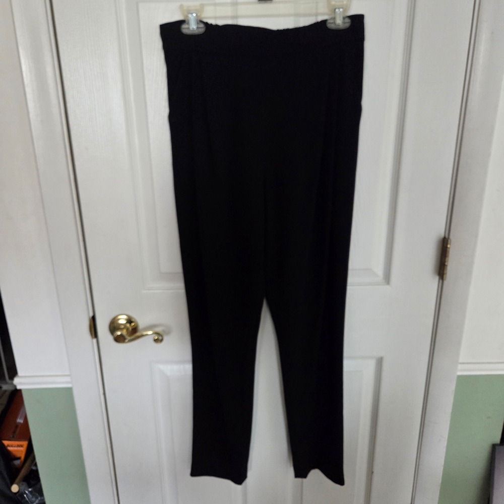 Derek Lam 10 Sz 4 Crosby Black Pleated Straight Leg Trousers Office Minimalist
